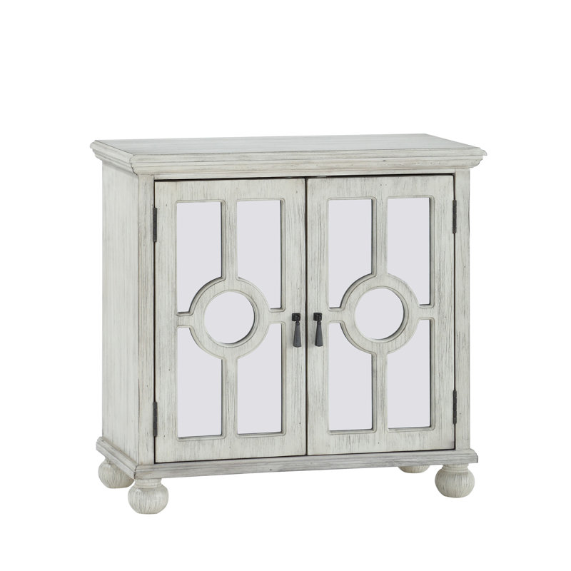 Armoire de rangement classique classique blanc antique 1Pc avec portes miroir