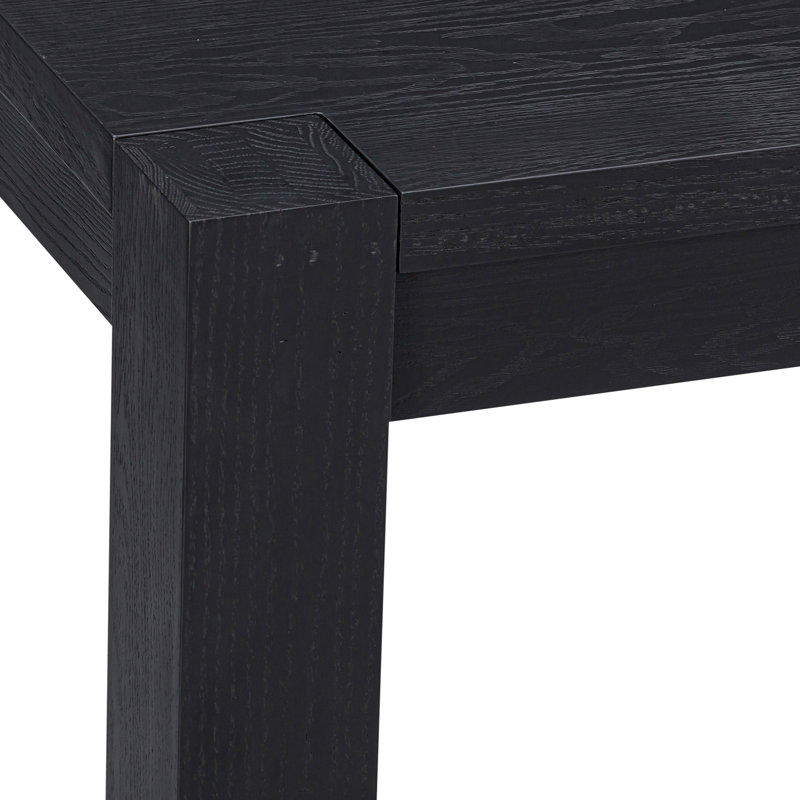 Table de salle à manger de style campagnard moderne 55 pouces NTC Block, Noir brûlé, 30" H x 55" W x 35.4" D