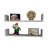 Modern Wall Shelf (2 Pieces), White, 24.8 x 5.7 x 5.7 inches | 100% Melamine Coated Particle Board, Thickness: 0.7 inches | Stylish & Functional Design, Perfect for Home Decor & Organization