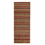 Pasha Wool Geometric Area Rug in Brown/Red/Yellow