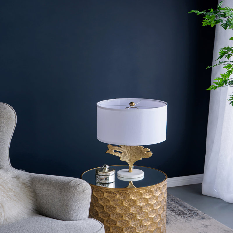 Table Lamp With Leaf Design