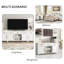57.9" Sideboard With 3 Drawers, Adjustable Shelf-1534469011