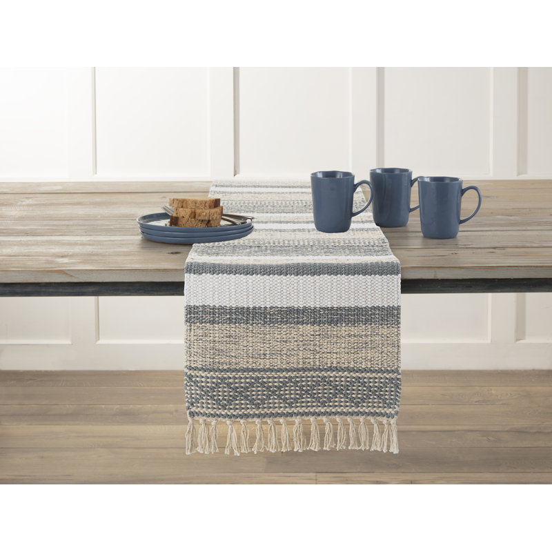 Lenox Textured Neutral Runner 14" X 72", Gray