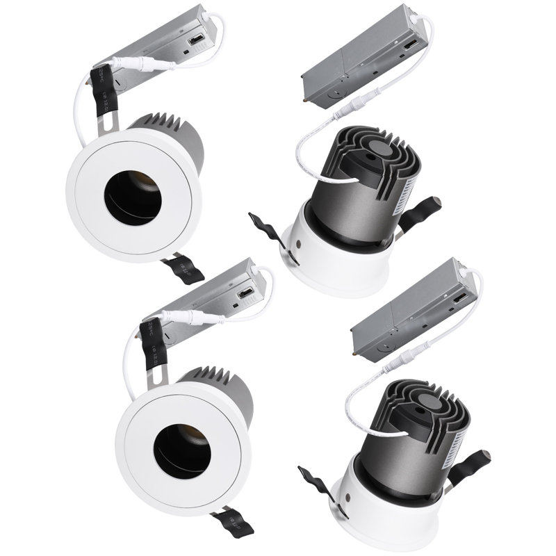 Éclairage encastré 3 "à DEL 5CCT, projecteur ultra-étroit 30 ° pour éclairage superposé, à intensité variable, antireflet