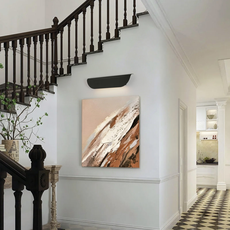 Curved Linear LED Wall Sconce with Frosted and Clear Glass Penal