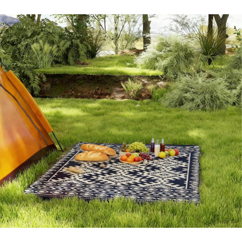 Reversible Rug,Portable Outside Camping Area Carpet Mat,Outdoor Rug For Patio For Decor,Reversible Rug, Rectangle 8' x 10'