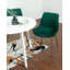 Ensemble de salle à manger contemporain 3 pièces, table de salle à manger ronde blanche avec 2 chaises pour le salon-1040138574