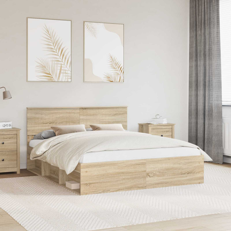 Solid Wood Bed, Sonoma, European Kingsize (160 x 200 cm)