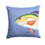  Coussin Rainbow Trout on Blue