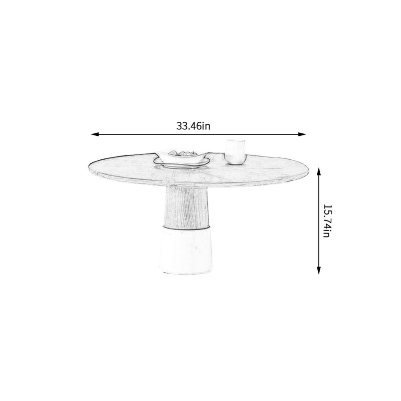 Table basse à piédestal