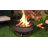 Afterglow Round Terrafab Wood Burning Fire Pit, Light Gray