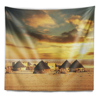 Magnifique tapisserie de paysage africain