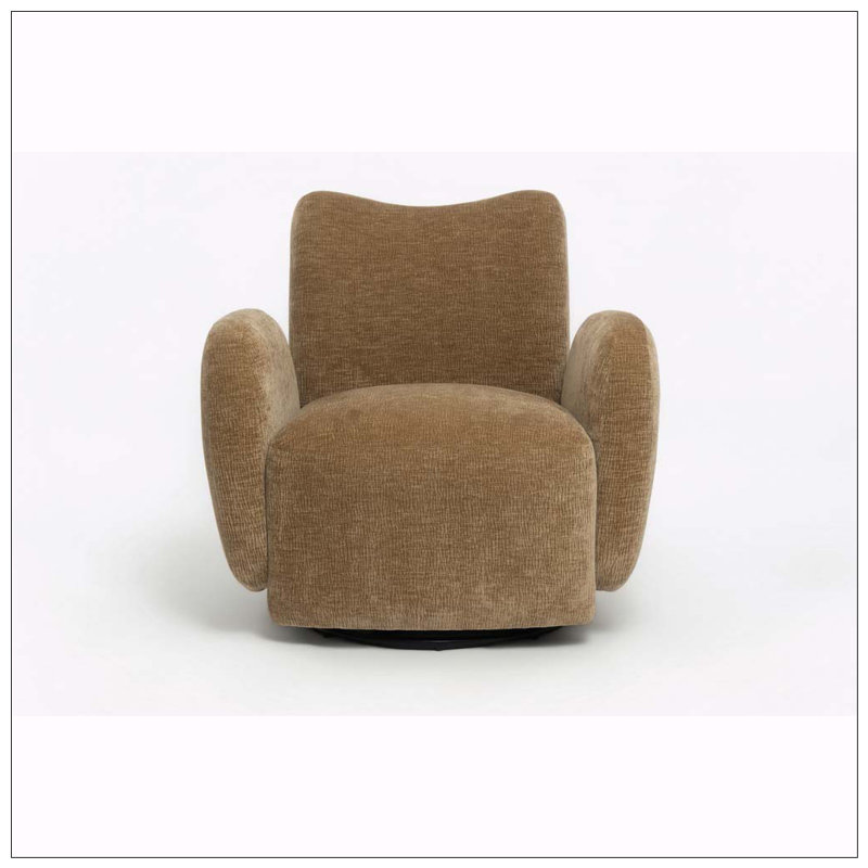 Fauteuil d'appoint pivotant à 360 °, Camel+Brown