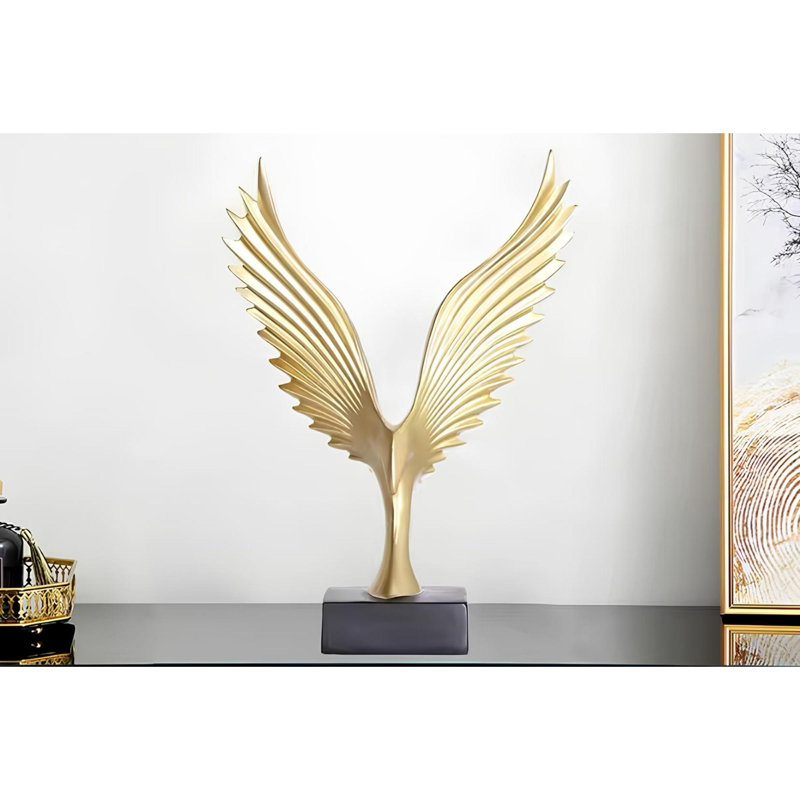 Élégant objet décoratif, couleur or, 12,2 po x 9,1 po | 100% polyester durable | Décoration parfaite pour le salon, la chambre à coucher ou le bureau | Accessoire de maison élégant et polyvalent