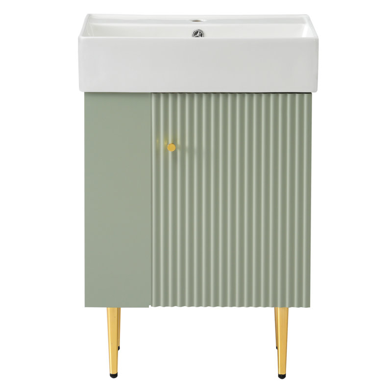 Meuble-lavabo 21,6 po, Vert