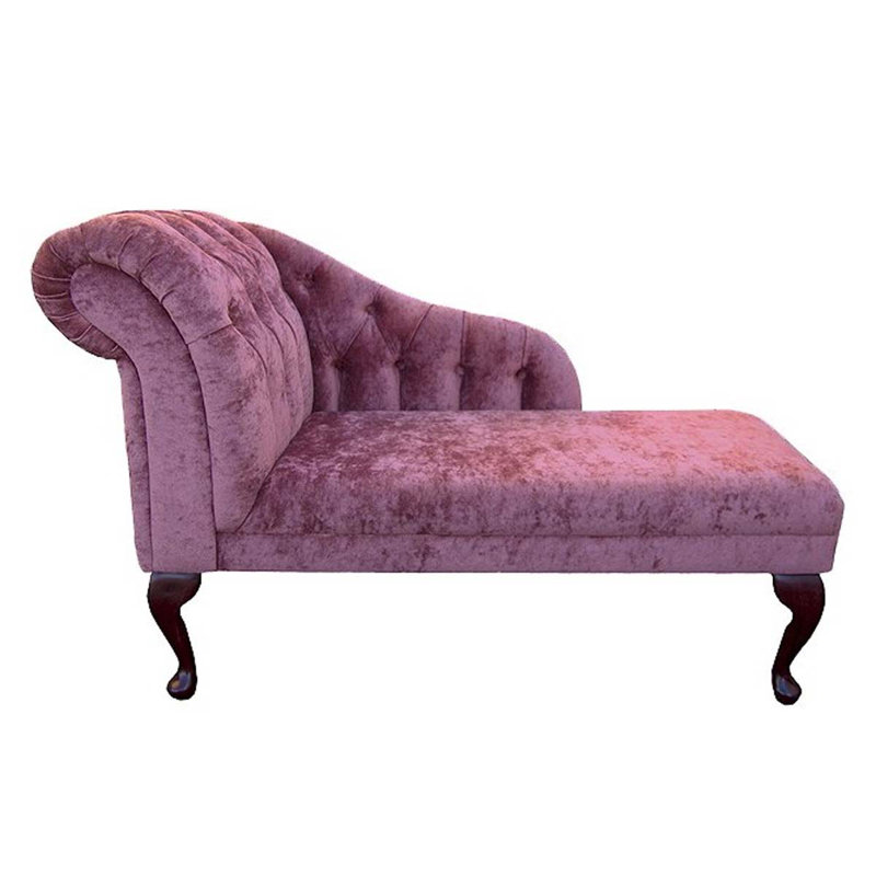 Upholstered Chaise Lounge, Black