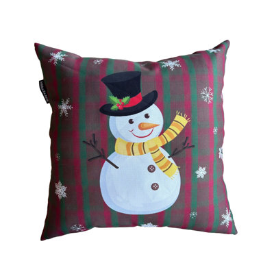 Christmas Snowman Pillow Cover, Holiday Pillow Cover, Winter Decorating
