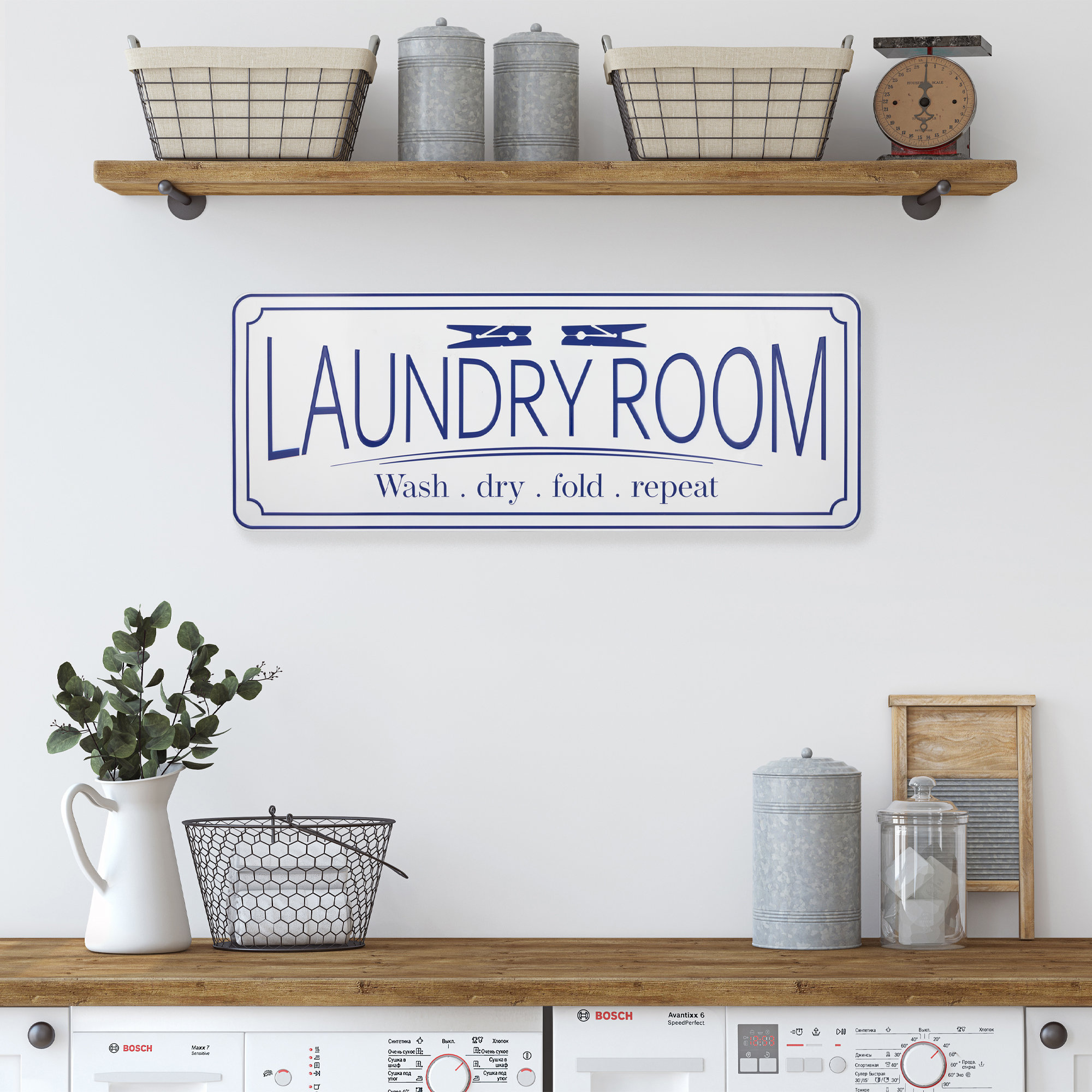 Northlight Seasonal Laundry Room Metal Wall Décor | Wayfair