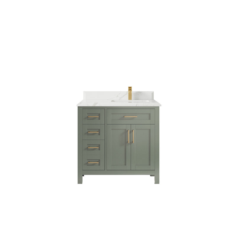 36 po Cambridge X P 22 po Meuble-lavabo de salle de bain D, Calacatta Laza