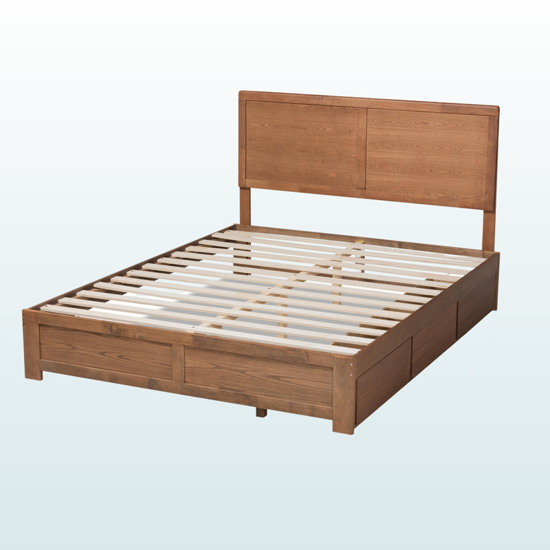 Xil0 Transitional 3-Drawer Platform Storage Bed, Queen