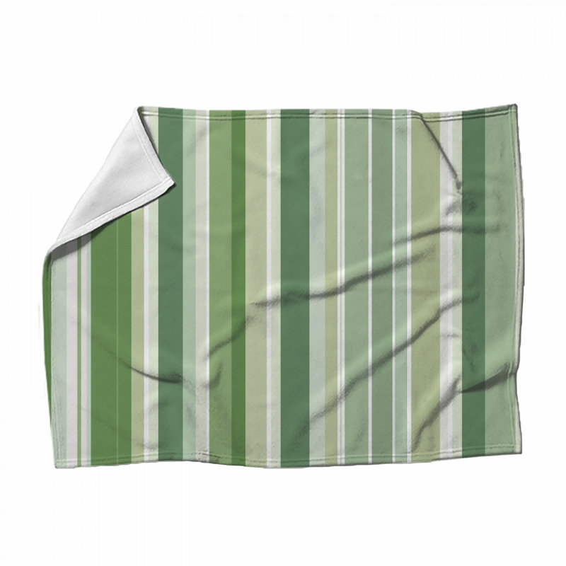 Jeté en molleton Stripes - Jeté à motif pour canapés ou lits, L 68 po x H 80 po