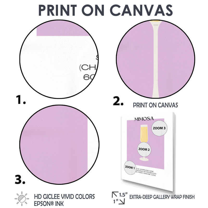 Champagne Mimosa, impression d'art mural, Cadre flottant argent, H 32 po x l 24 po