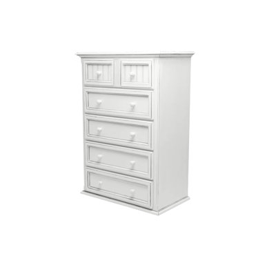 Coastal Solid Wood 6 Drawer Chest
