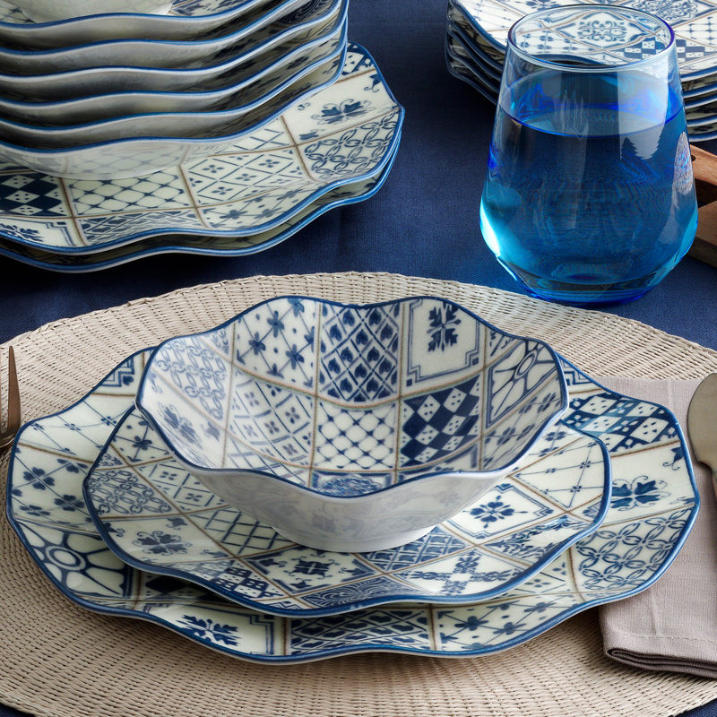 Anketell Piece Porcelain China Dinnerware Set - Service for 6
