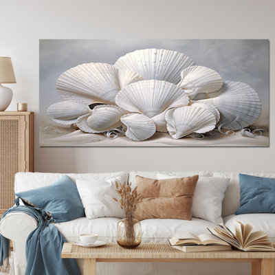 Coquillages blancs monochromes