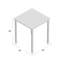 Table de bar en bois massif Gwenda-1114050332