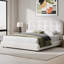 Lit plateforme Boucle et table de chevet avec tablettes-1162450364-1162450366