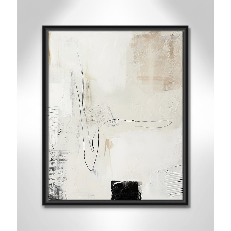 «Neutral Balance III» par Lazar Studio, Toile avec cadre, Cadre flottant noir, L 17,5 po x H 21,5 po