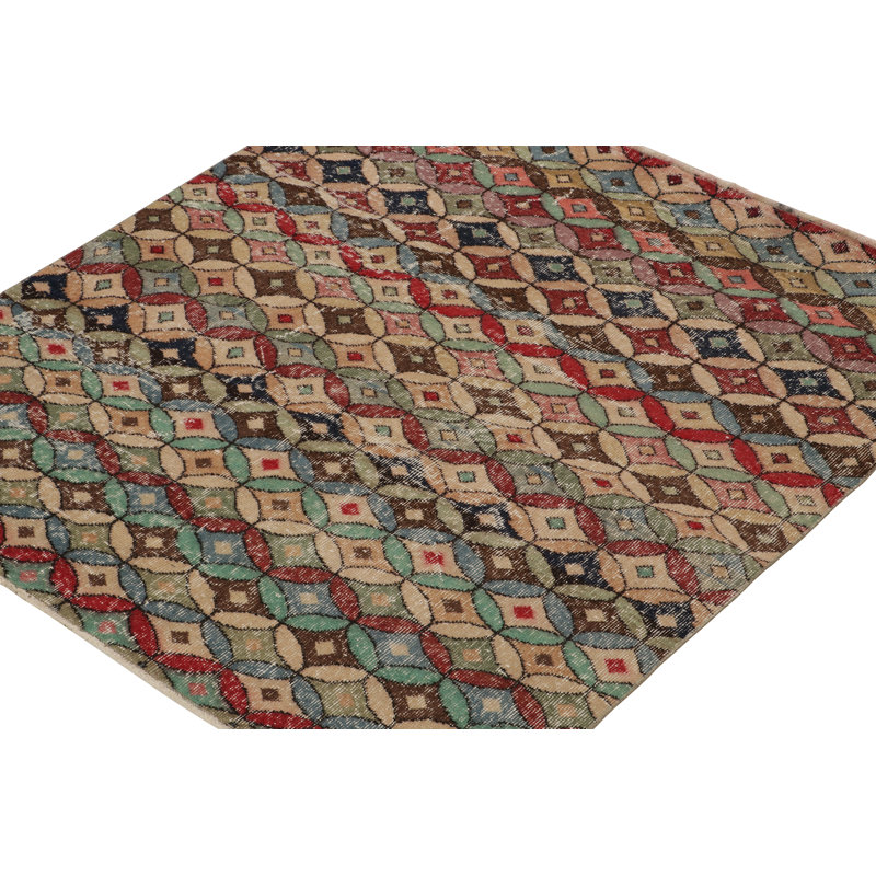 One-of-a-Kind 4'11" X 5'1" Hand Knotted Area Rug