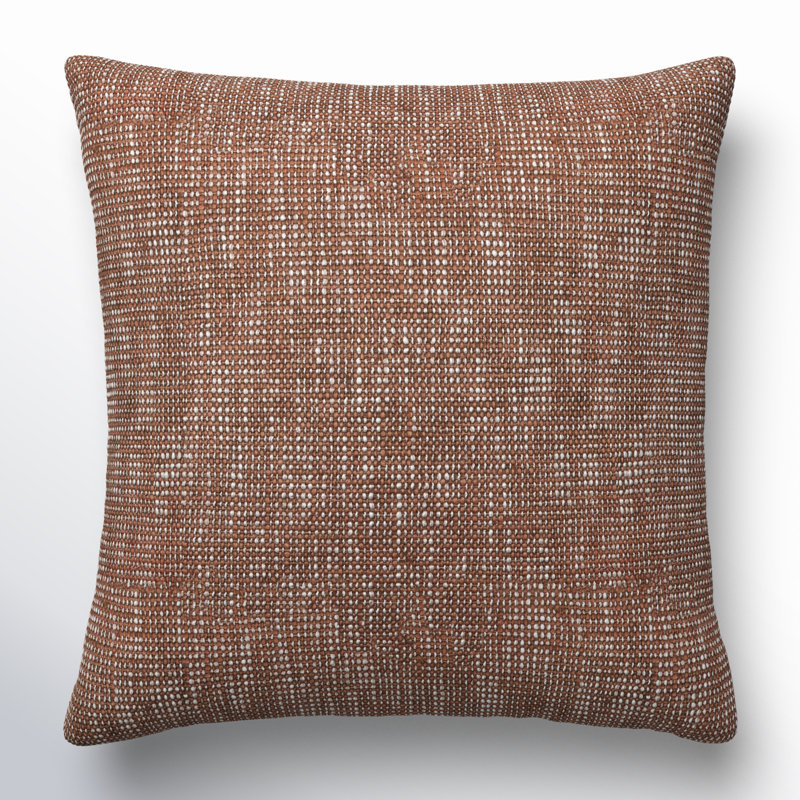Danube Reversible Throw Pillow, 22"H x 22"W, Brown/White, Pillow Cover Only - No Insert
