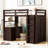 Twin Size Loft Bed With Drawers,Desk,And Wardrobe-Espresso-1092697841-1092697842