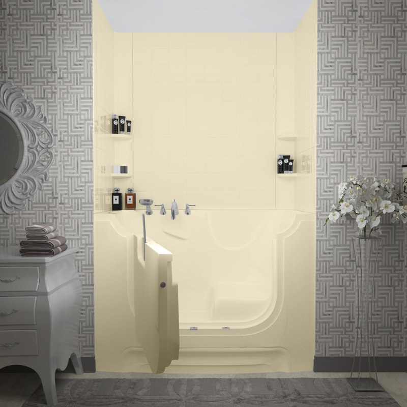 Baignoire à air/tourbillon 60 po x 30 po HandiTub, Biscuit, Gauche