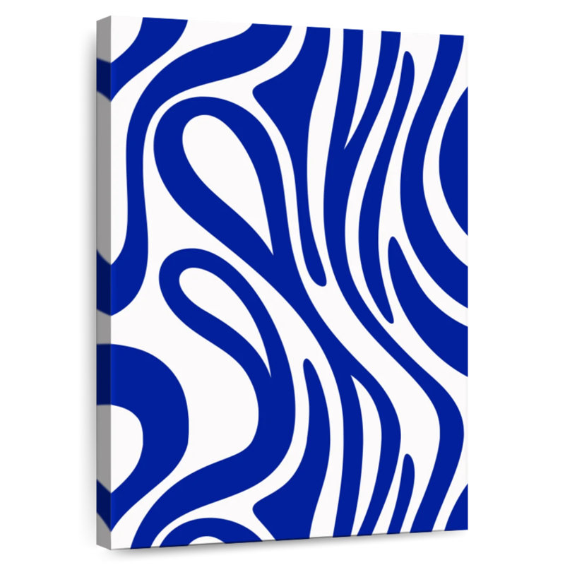 Avery Navy Blue Swirl Pattern, 24" H x 16" W