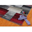Tapis contemporain rouge ou gris à motif abstrait Chan - article de déco en polypropylène de 5 pi x 8 pi ou de 6 pi x 9 pi pour votre pièce-48137771