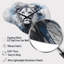 Horloge murale asymétrique en métal gris et bleu Savannah Royalty Lion II-1688220975