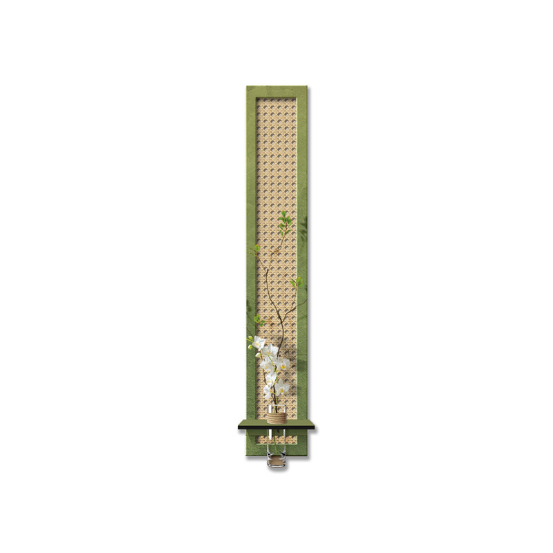 Green Rectangle Sandstone Wall art, 47.24" H x 9.84" W x 1.97" D, Green