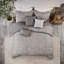 Ensemble d'édredon 7 pièces à imprimé en seersucker Shabby Chic gris californien hypoallergénique et lavable à la machine-119071060