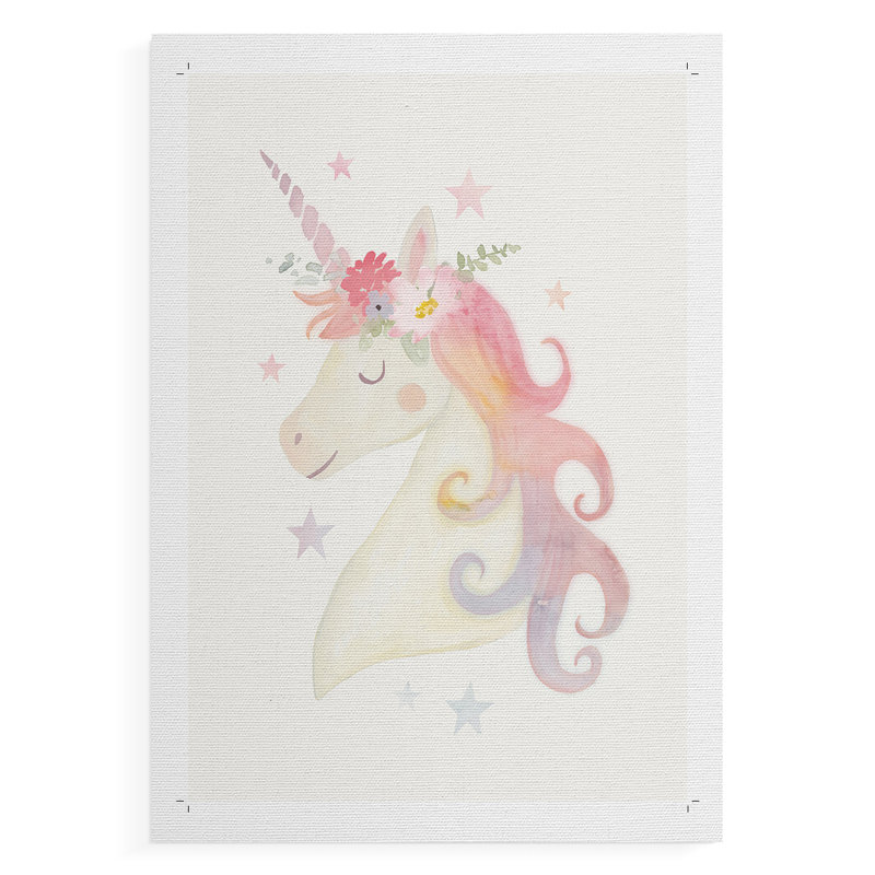 Sweet Unicorn I - impression sur toile seulement - NON CADRE, H 36 po x l 24 po