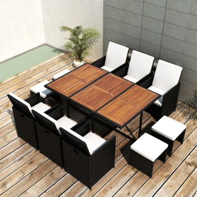 Dosch Rectangular 10 - Person Dining Set with Cushions by Brayden Studio