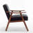 Mid-Century Modern Accent Chair With Solid Wood Frame, Extra-Thick Backrest, And Velvet Upholstery For Comfort And Style In Any Room-156869361