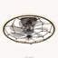 Ventilateur de plafond industriel de style ferme avec cage, télécommande, 6 vitesses et éclairage DEL 3 couleurs-136070040