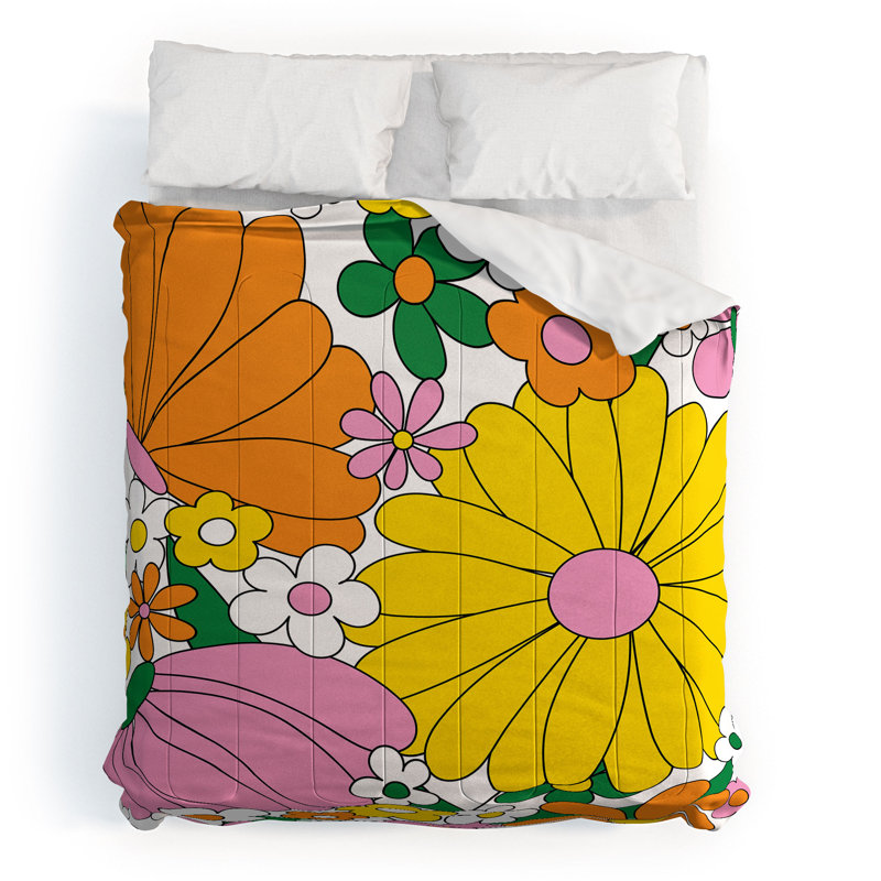 Jenean Morrison Cotton Channel Floral Comforter, King Comforter
