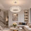 Lustre en cristal de luxe moderne avec ensemble de lumières DEL