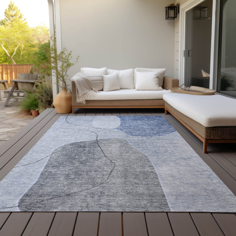 Tapis intérieur / extérieur Fentress avec envers antidérapant, Rectangulaire 8 pi x 10 pi