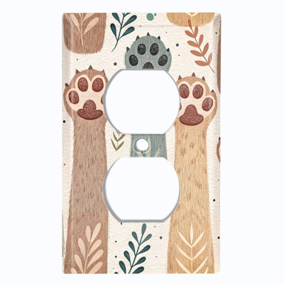 Couvercle de plaque d'interrupteur en métal; Bascule standard US 3 bandes - empreintes de pattes