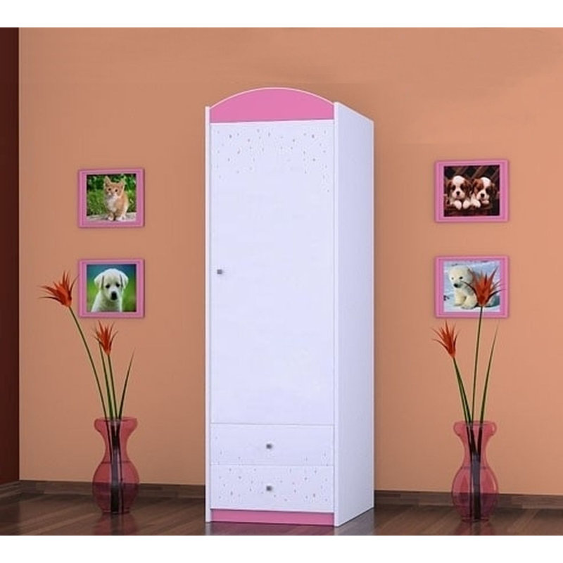 Montalvo 1 Door Wardrobe, Pink